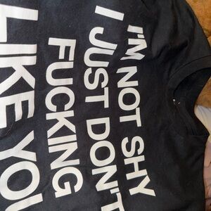 Spencer's Black and White Bold Statement Tee